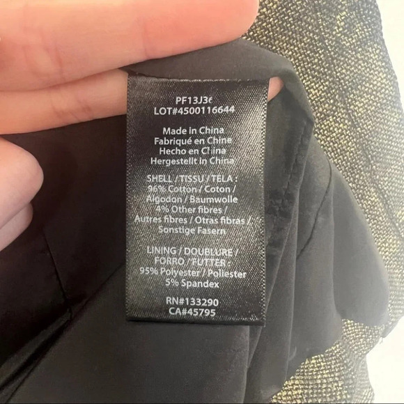 Rachel Zoe women’s metallic Blazer Fringe brown/gold 2 single button - Picture 4 of 6